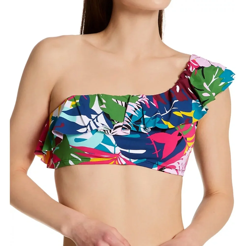 NWT $85 Bleu Rod Beattie [ 6 ] On A Brighter‎ Note Ruffle One Shoulder Top